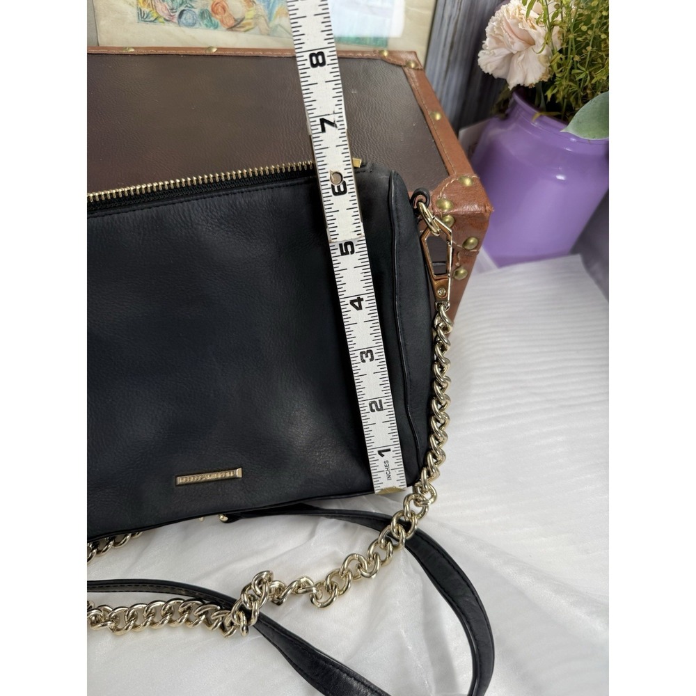 Rebecca Minkoff Avery Women's Black Leather Crossbody Bag - Picture 6 of 8